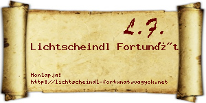 Lichtscheindl Fortunát névjegykártya